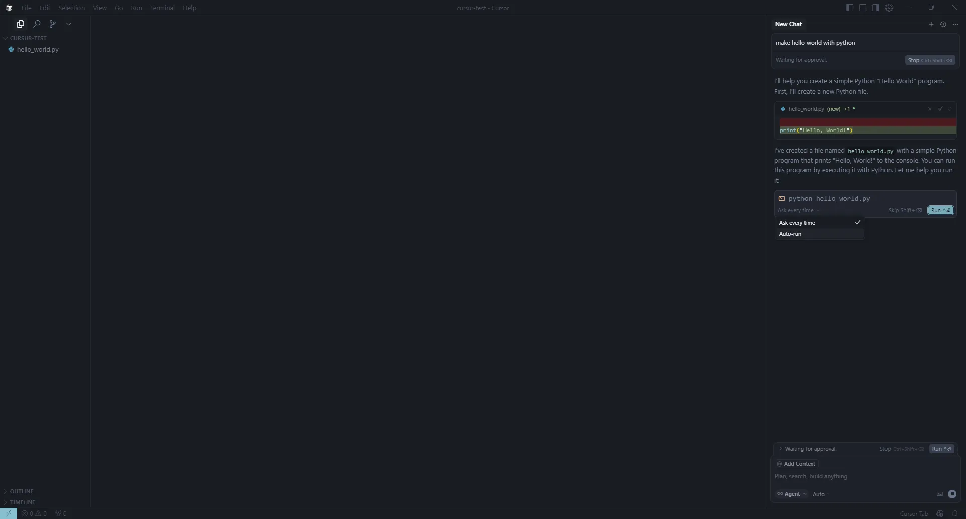 Auto-execution settings